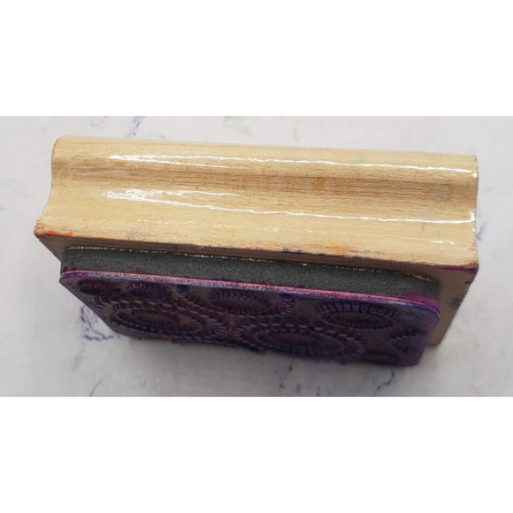 Spiral Confetti Circles Party Celebration Wood Mounted Rubber Stamp - Picture 4 of 7